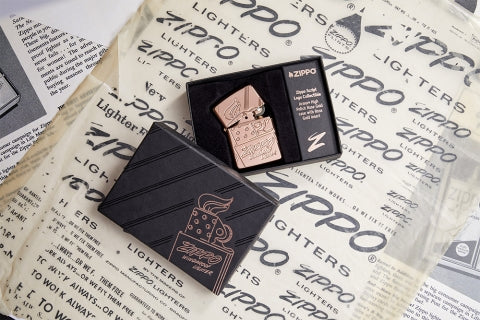48768 Armor® Rose Gold Script Collectible Windproof Lighter