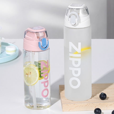 ZWB-KD-611600 Sports Straw Water Bottle (Pink and Blue 600ml)