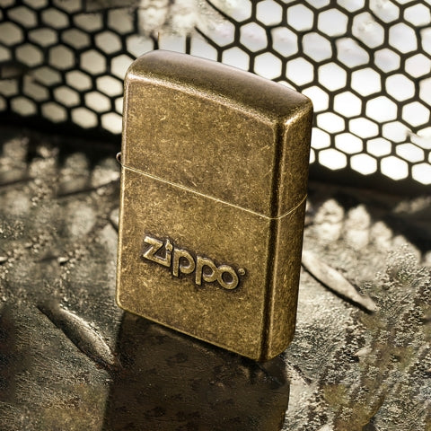 28994 Antique bronze logo style Windproof Lighter