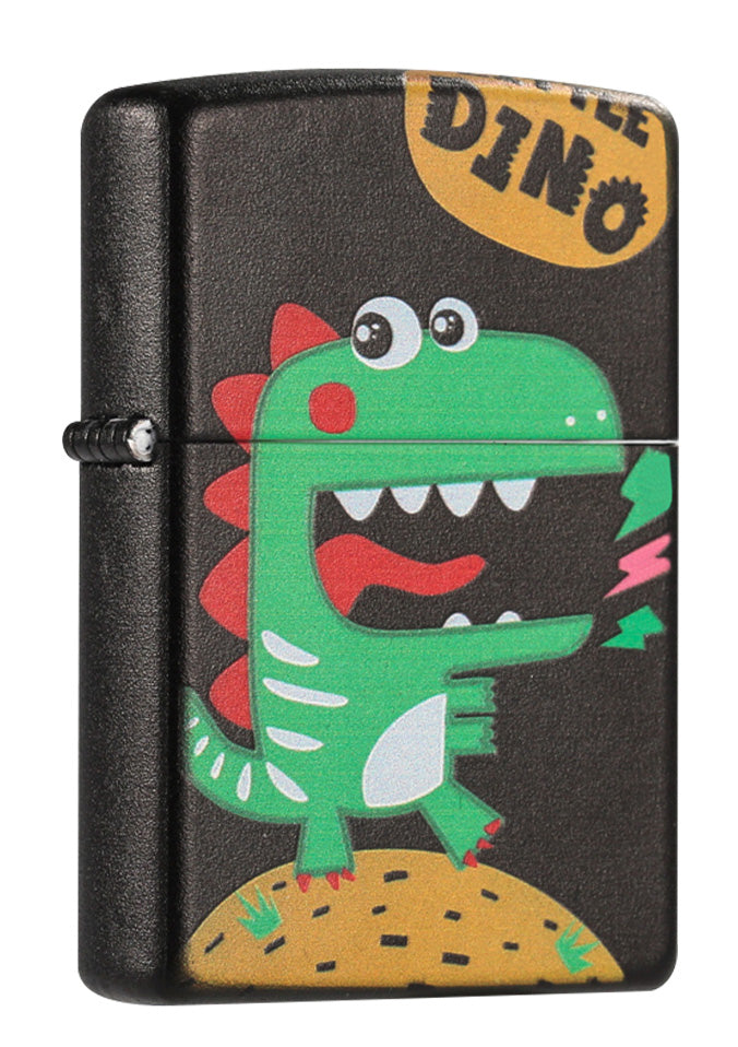 Z-008 Little Dinosaur Series-Dark Black Windproof Lighter