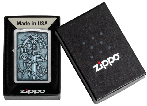 48365 Medieval Dragon & Silver Sword Windproof Lighter