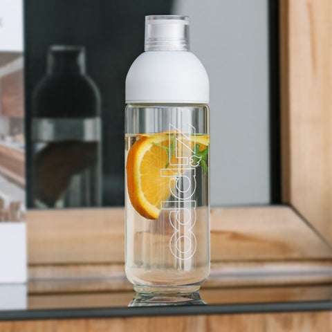 ZWB-EL-009420 Glass Water Bottle (Frosted White 420ml)