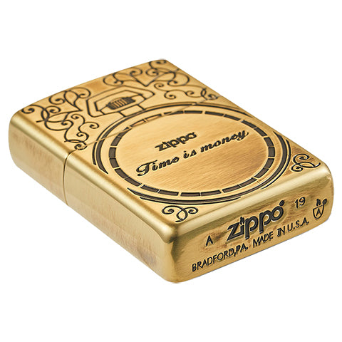 ZA-2-81B Armor® Classic Brass Pocket Watch Windproof Lighter