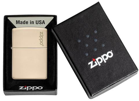 49453ZL Flat Sand Zippo Logo Windproof Lighter