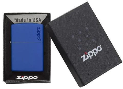 229ZL Royal Blue Matte Zippo Logo Windproof Lighter