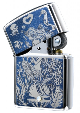 ZA-4-55A Undersea Pearl Mermaid (Armor) Windproof Lighter