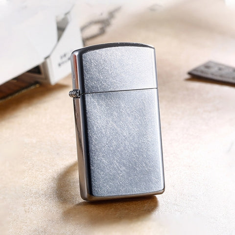 1607 Slim Street Chrome Windproof Lighter