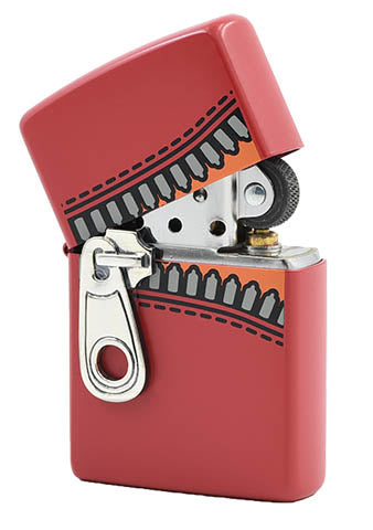 ZA-5-65F 3D Zipper Design (Red) Windproof Lighter
