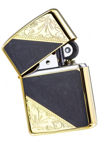ZA-3-173A Armor® Regal Pattern Windproof Lighter – Gold