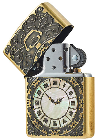 ZA-2-81B Armor® Classic Brass Pocket Watch Windproof Lighter