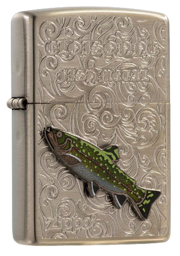 ZA-6-F04 Metal Fish-River Trout Windproof Lighter