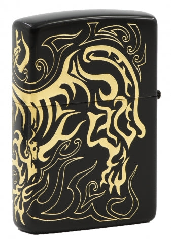 ZA-5-86A Tiger's Roar Soul (Black Gold) Windproof Lighter