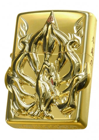 ZA-5-163A Nine-Tailed Fox Windproof Lighter – Gold
