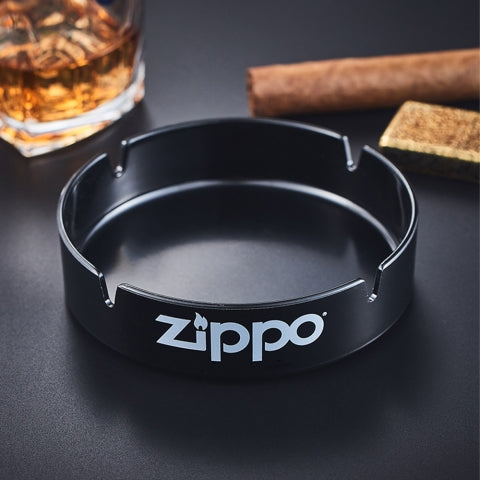 ZAT-L Zippo Durable Black Ashtray – Large