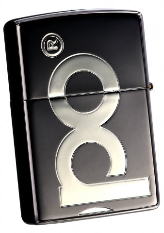 ZA-3-234B Classic Logo Windproof Lighter – Black Ice & Silver