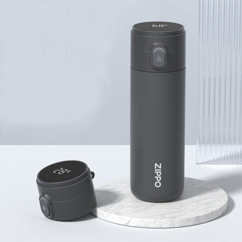 ZWB-CITY-034380 City Series Smart Flip-Top Insulated Bottle – Space Gray, 380 ml