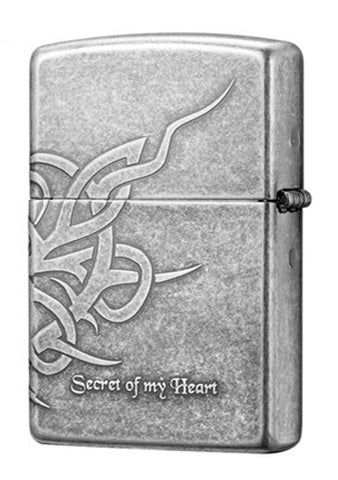 ZA-1-31B Secrets of the Heart Windproof Lighter – Antique Silver