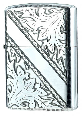 ZA-3-8B Angled Vine Pattern Windproof Lighter
