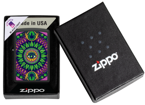 48583 Cannabis Leaf Eye Windproof Lighter