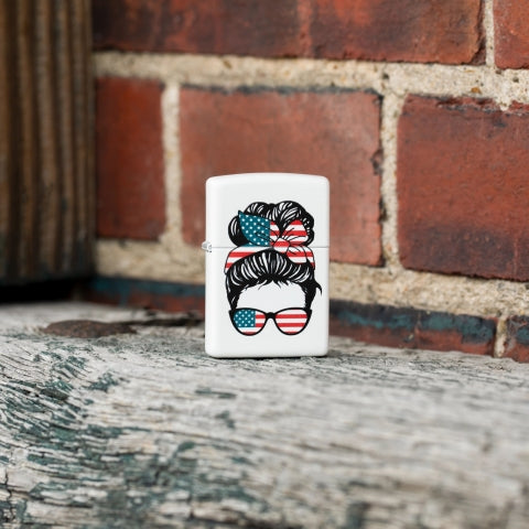 46156 American Woman Design Windproof Lighter