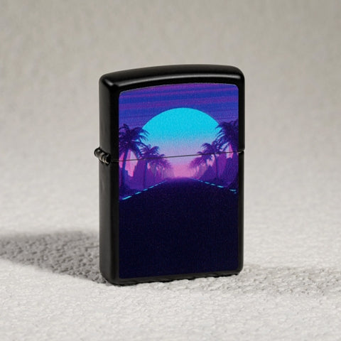 49809 Sunset Boulevard (Fluorescent) Windproof Lighter (Includes one blue light keychain - random color)