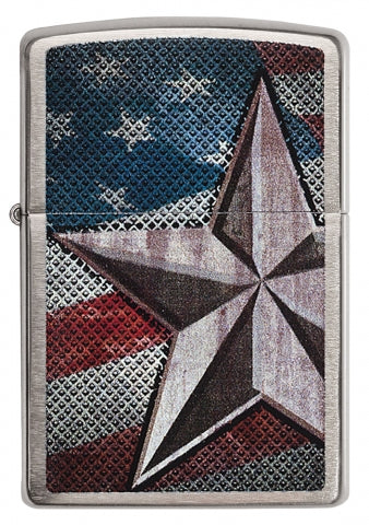 28653 American Five-Pointed Star Flag Windproof Lighter