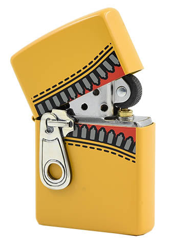ZA-5-65A 3D Zipper Design (Yellow) Windproof Lighter