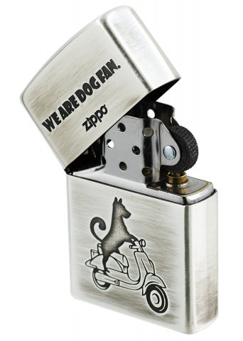 ZA-2-100A Biker Dog Windproof Lighter – Silver