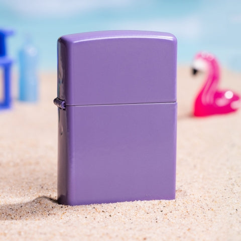 46681 Smoked Lavender Matte Windproof Lighter