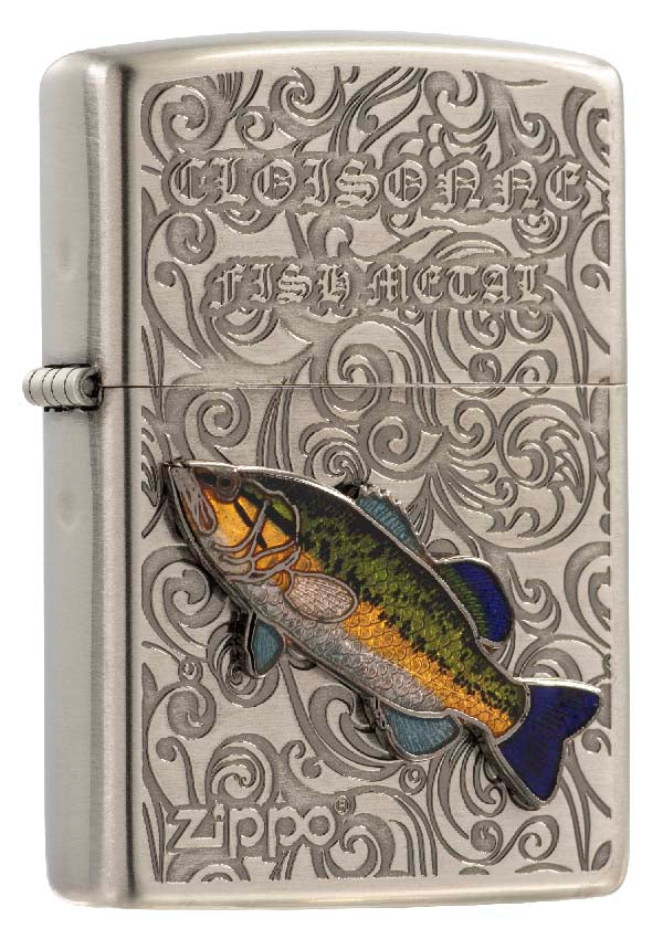 ZA-6-F06 Metal Fish-Black Bass Windproof Lighter