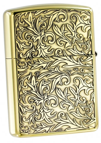 ZA-3-19B Armor® Engraved Antique Arabesque Windproof Lighter