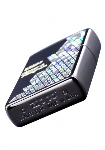 ZA-2-112A Colorful Diamond Pattern Mirror Windproof Lighter