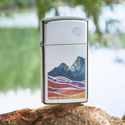 49412 Colorful Landscape Design (Slim) Windproof Lighter