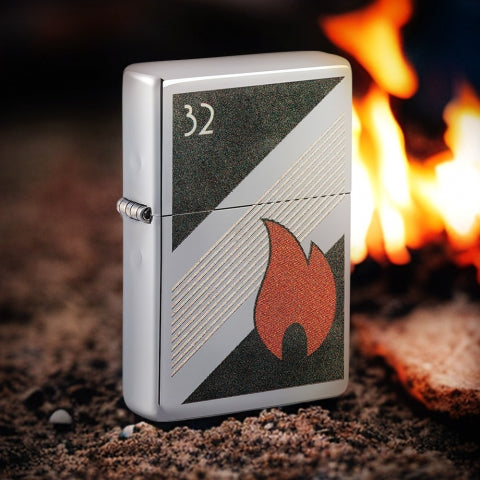 48623 Zippo Flame Established 1932 Windproof Lighter
