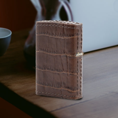 ZA-5-23B Crocodile-patterned leather (brown) Windproof Lighter