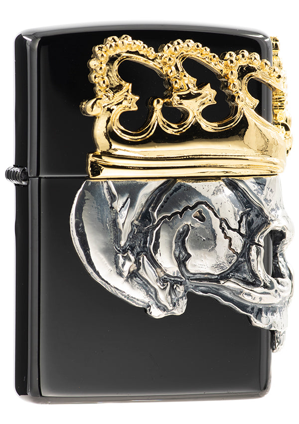 ZA-6-O01 Skull KA2 (Titanium Black) Windproof Lighter