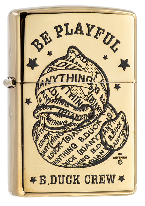 LOT-0190-C01 Brass Duck Co-branded Windproof Lighter
