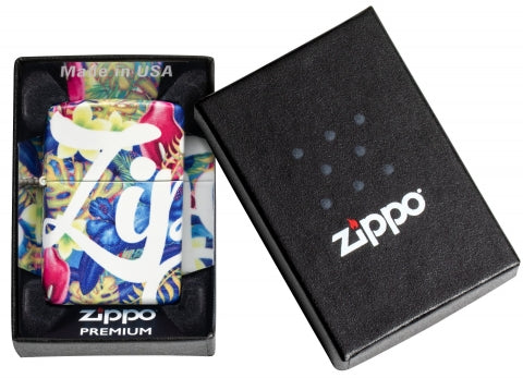 49436 Wraparound Vivid Floral Windproof Lighter