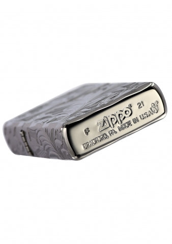 ZA-4-43A Armor® Wraparound Arabesque Windproof Lighter – Silver