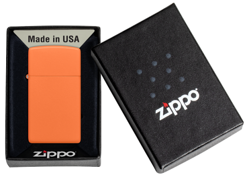 1631 Slim Orange Matte Windproof Lighter