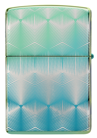 49813 Blue-green ice flower pattern Windproof Lighter