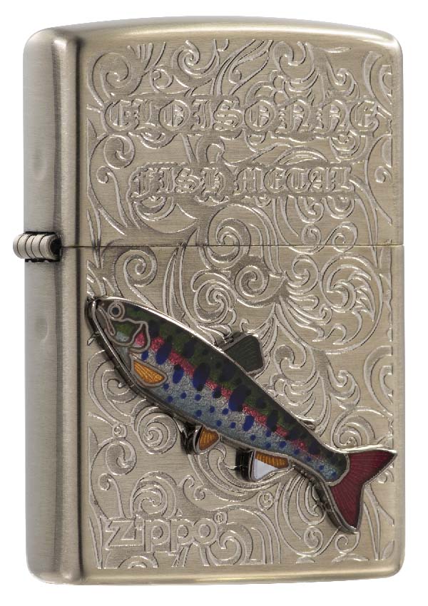 ZA-6-F02 Metal Fish - Mountain Girl Fish Windproof Lighter
