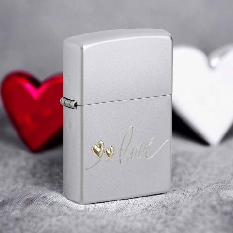 48725 Love Script Windproof Lighter