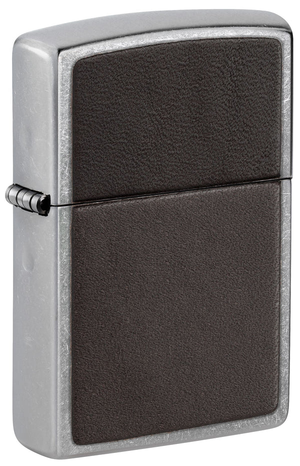 46782 Leather Badge (Brown) Windproof Lighter