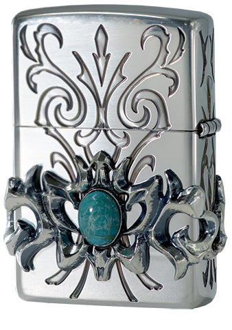 ZA-5-6A Ornamental Turquoise Crown Windproof Lighter
