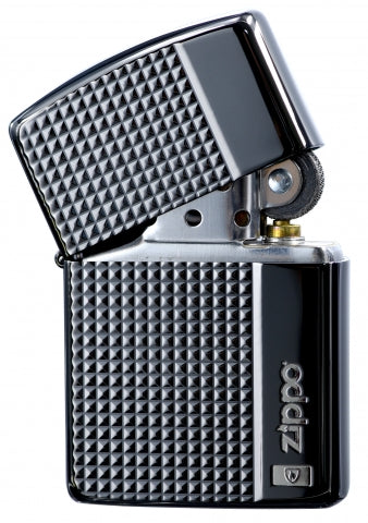 ZA-2-56C Armor® Black Ice Deep-Carved Diamond Pattern Windproof Lighter