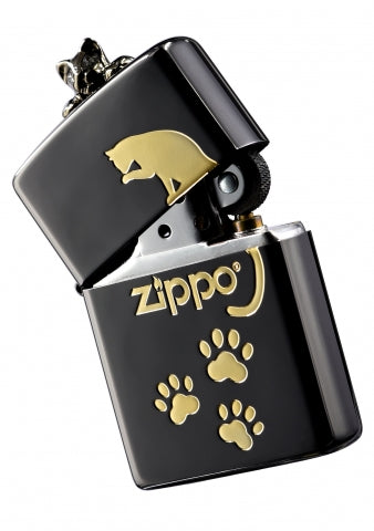ZA-3-178A Climbing Cat Windproof Lighter – Black Ice