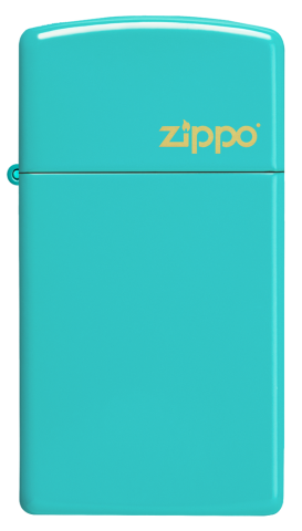 49529ZL Slim® Light Turquoise Zippo Logo Windproof Lighter