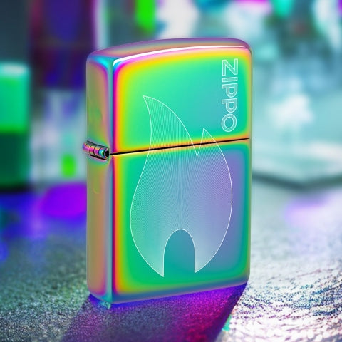 48978 Iridescent Flame Windproof Lighter
