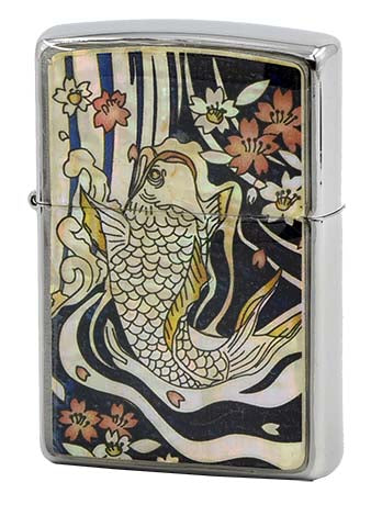 ZA-5-180 Seashell Seven-Colored Carp Windproof Lighter